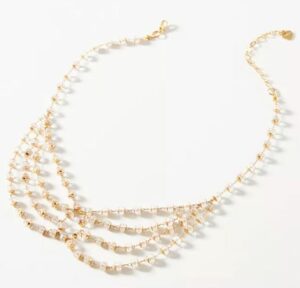 Anthropologie Delicate Beaded Collar Necklace