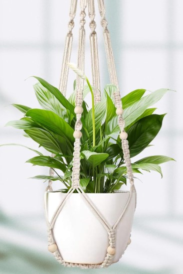 Lewesu 2 Pack Macrame Plant Hanger Indoor Hanging Planters $15.99