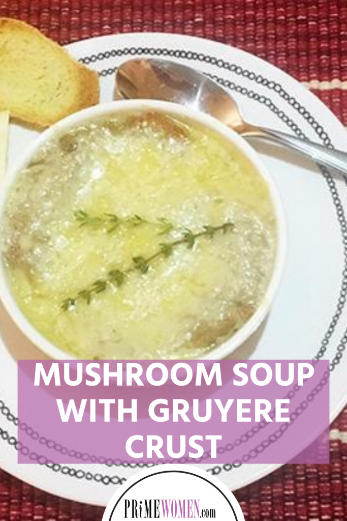 Mushroom Soup with Gruyere Crust