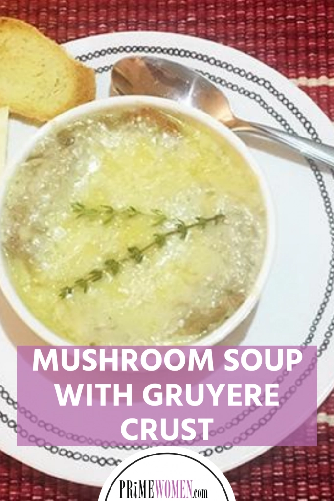Mushroom Soup with Gruyere Crust