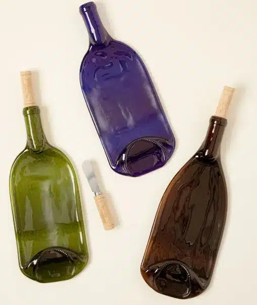 Recycled Wine Bottle Platter with Spreader