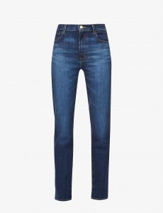 J Brand Teagan straight-leg high-rise stretch-denim jeans