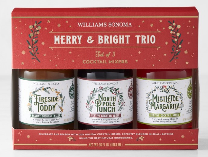 Williams Sonoma Merry & Bright Cocktail Trio Gift Set, $49.95+