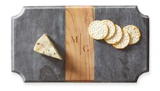 Wood and Marble Cheese Board