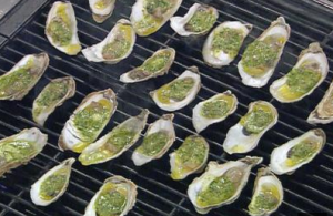 Grilled Oysters per Emeril