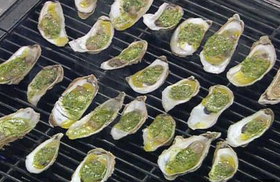 Grilled Oysters per Emeril