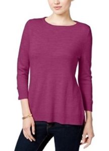 Karen Scott Sweater Raspberry Large