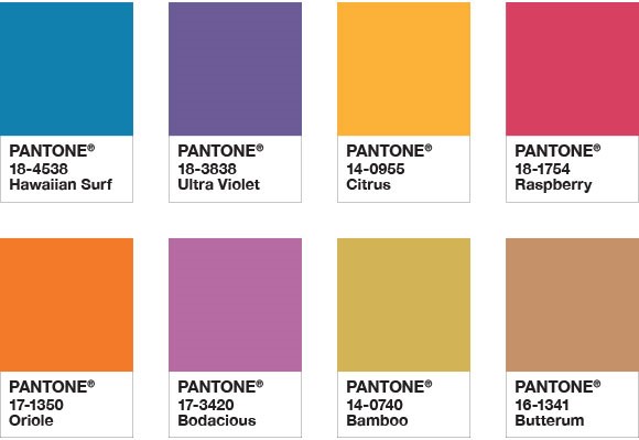Pantone Color Chart 2018
