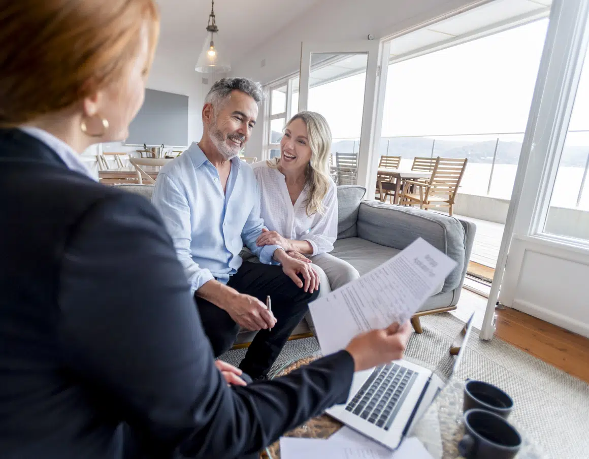 Meeting with a financial advisor