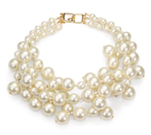 Kenneth Jay Lane Faux Pearl Multi-Strand Necklace