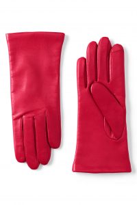 Lands' End Women's Cashmere Lined Leather Gloves