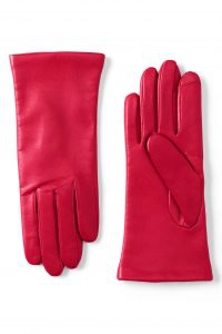 Lands' End Women's Cashmere Lined Leather Gloves