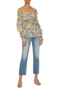 Love Shakin Off-The-Shoulder Floral Ruffle Top