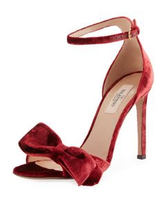 Valentino Garavani Velvet Bow Sandal