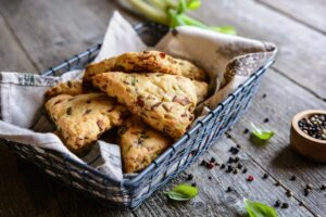 Bacon egg and cheese breakfast scones