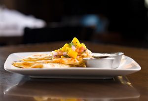 Blue Cheese Quesadilla with Mango Salsa