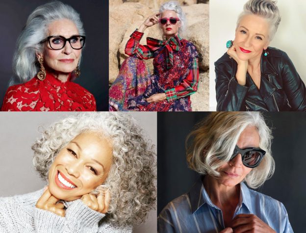 silver stunners gray haired women