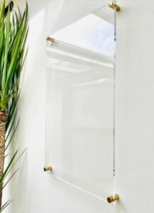 Blank Acrylic Dry Erase Writing Board with Standoffs