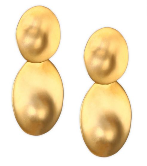 Kenneth Jay Lane Satin Disc Drop Earrings