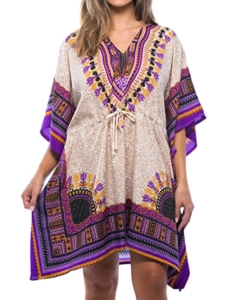 Riviera Sun African Print Dashiki Caftan for Women