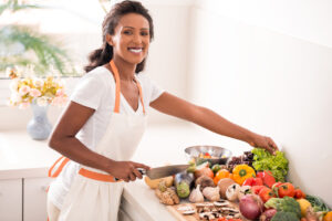 A woman cooking Healthy summer recipes