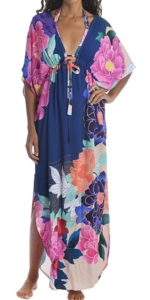 Trina Turk Opulent Oasis Floral Print Maxi Caftan
