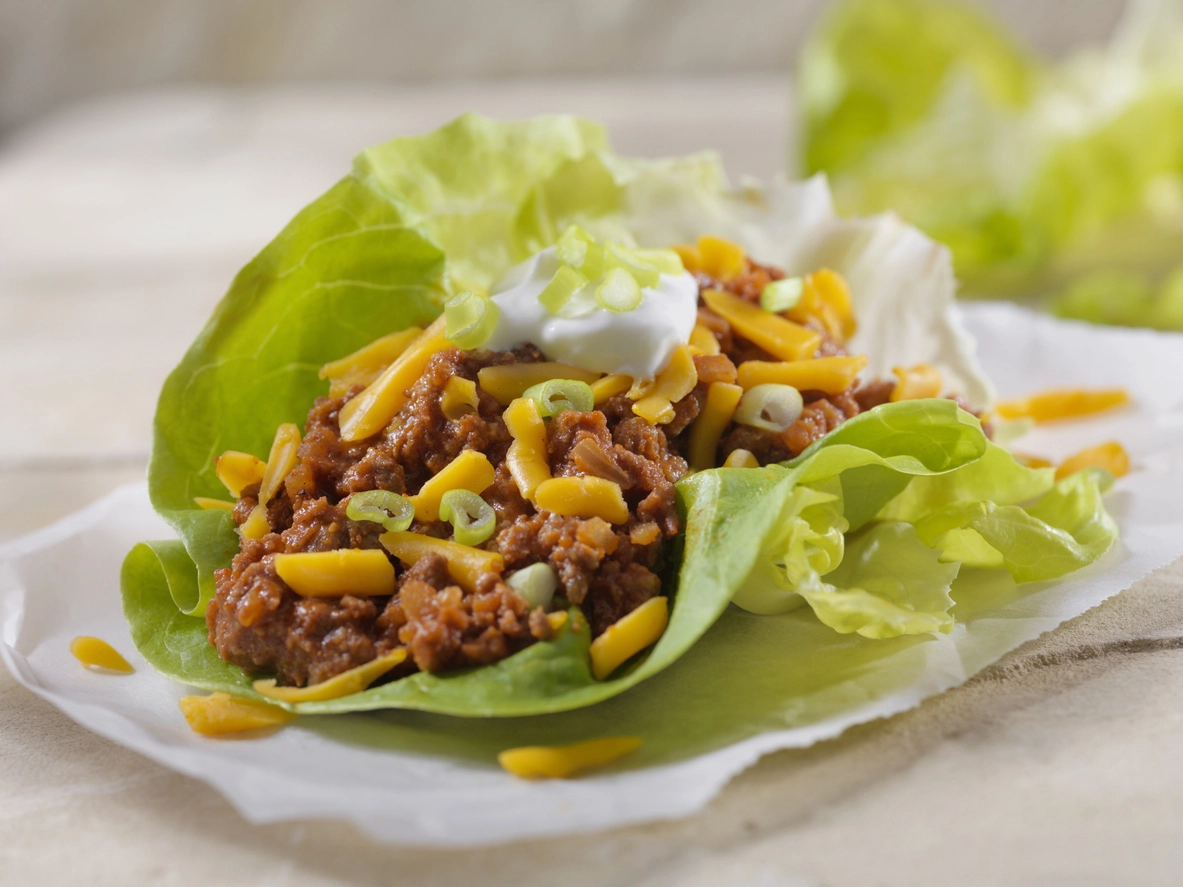 Lettuce wrap substitution for healthier tacos