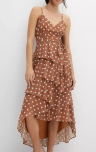 Antropologie Polka Dot Wrap Maxi Dress