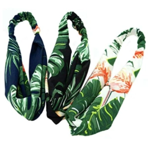 Aysekone 3 Pack Elastic Women's Tropical Beach Wind Summer Headbands