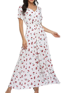 Robes longues à fleurs cerises