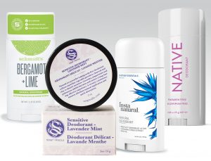 natural deodorants collage