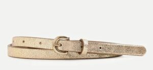 JCREW Skinny metallic Italian leather belt
