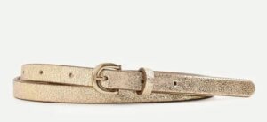 JCREW Skinny metallic Italian leather belt