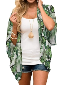 MayBuy Women's Flowy Summer Chiffon Kimono