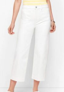 Talbot White Crop Jeans