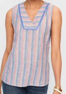 Haut à coquille en lin Talbots