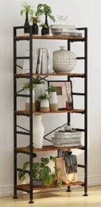 5-Tier Adjustable Tall Bookcase