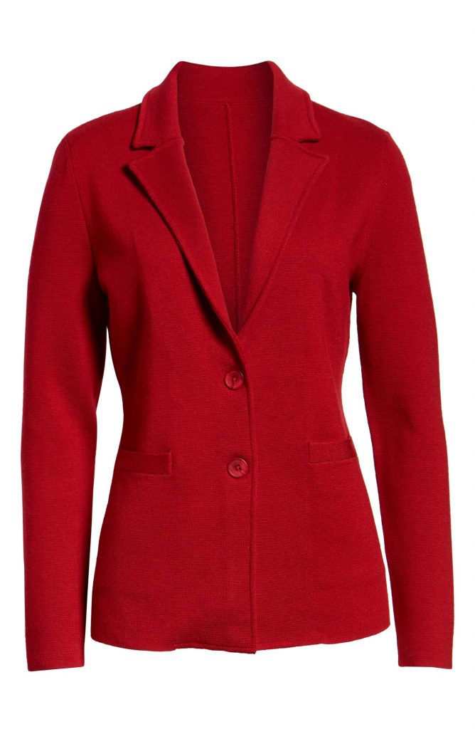 1901 Red Sweater Blazer