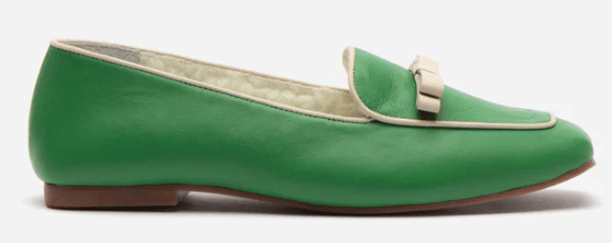 Suzanne Cozy Loafer Nappa Faux Shearling Green