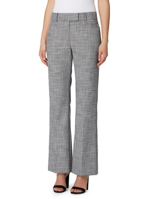 Tahari Plaid Bootcut Trousers