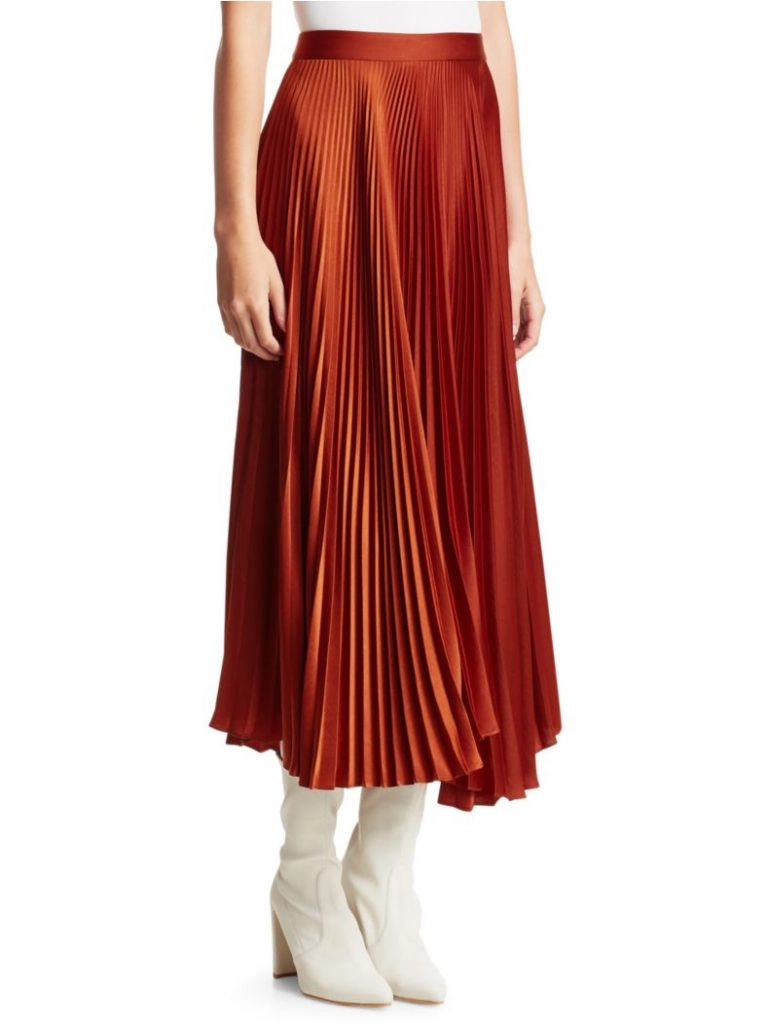 ALC Bobby Pleated Midi Skirt