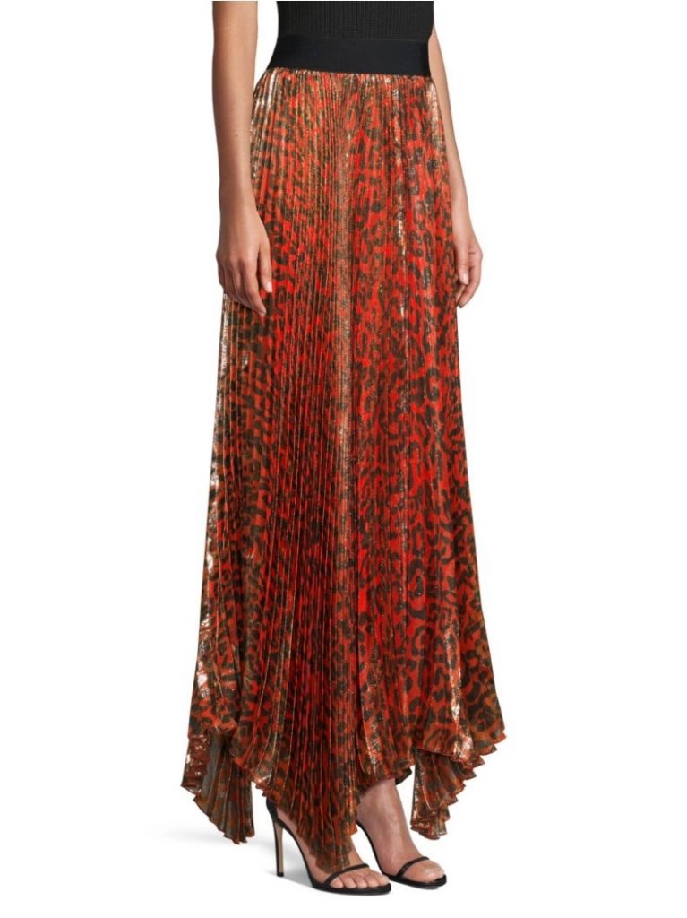 Alice+Olivia Leopard Print Skirt