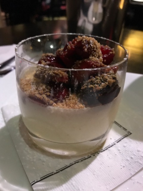 Lemon Ice-Wine Cheesecake, Macerated Berries, Toasted Graham Crackers