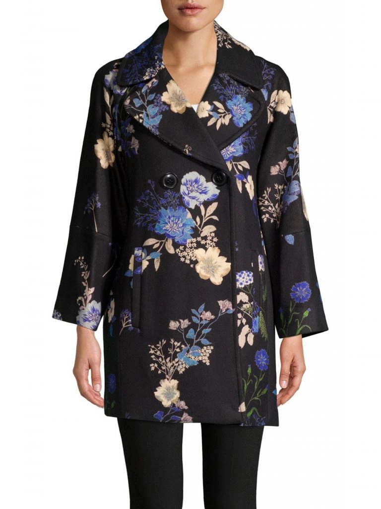 Elie Tahari Floral Statement Coat