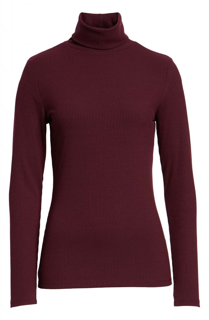 Halogen Ribbed Turtleneck