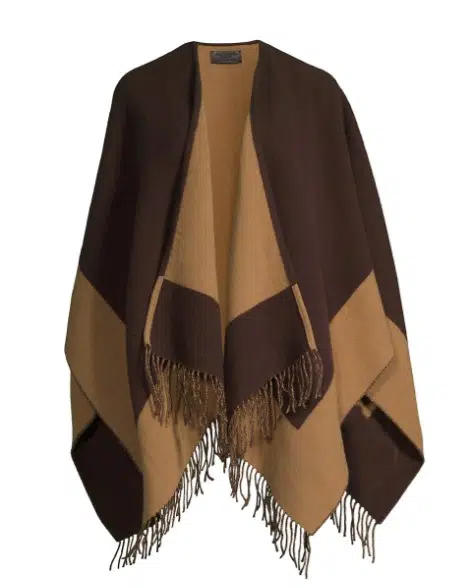 Highlands Wool Blend Reversible Poncho