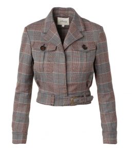 Lara Grey Plaid Jacket
