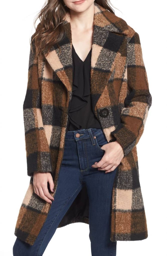 Plaid Cocoon Coat