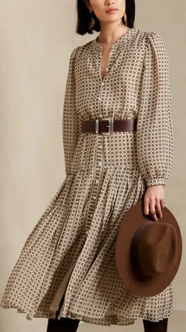 Pleated Midi Dress