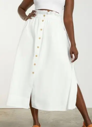 The Easy Button-Front Skirt